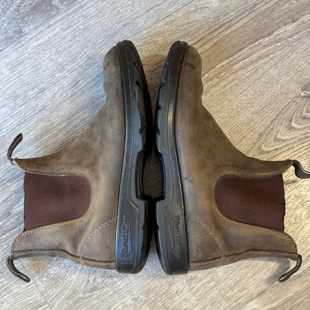 Blundstone 500 Series Chelsea Boots Rustic Brown Leather AU 6 Womens 9 Mens 7